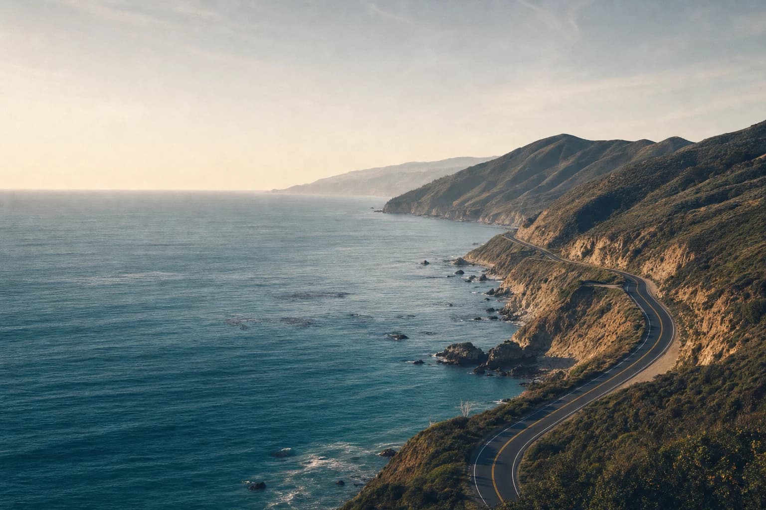 California coastline viewed from a high overlook